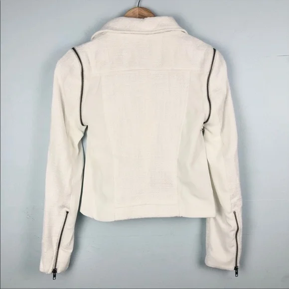 PIPERLIME Moto Tweed Blazer Jacket Zipper Vest Jacket - Picture 3 of 8